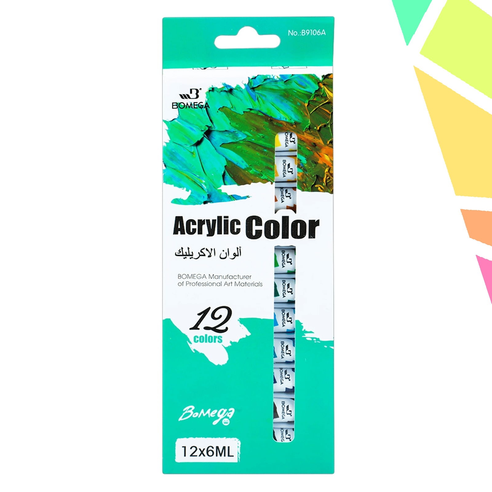 Culori acrilice, 6 ml, 12 tuburi/cutie - imagine 1