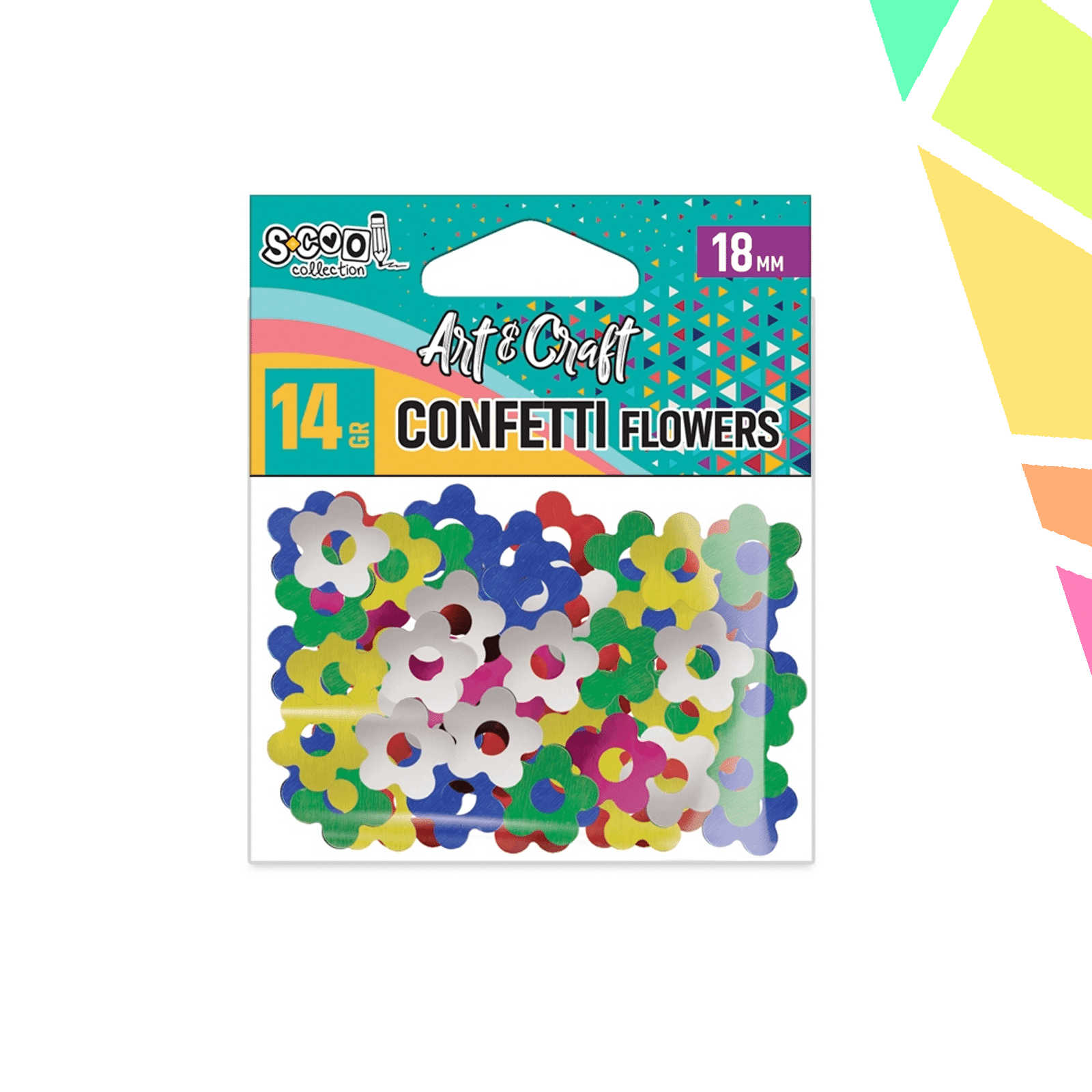 Accesorii craft, confetti floricele, 14 gr - S-COOL - imagine 1
