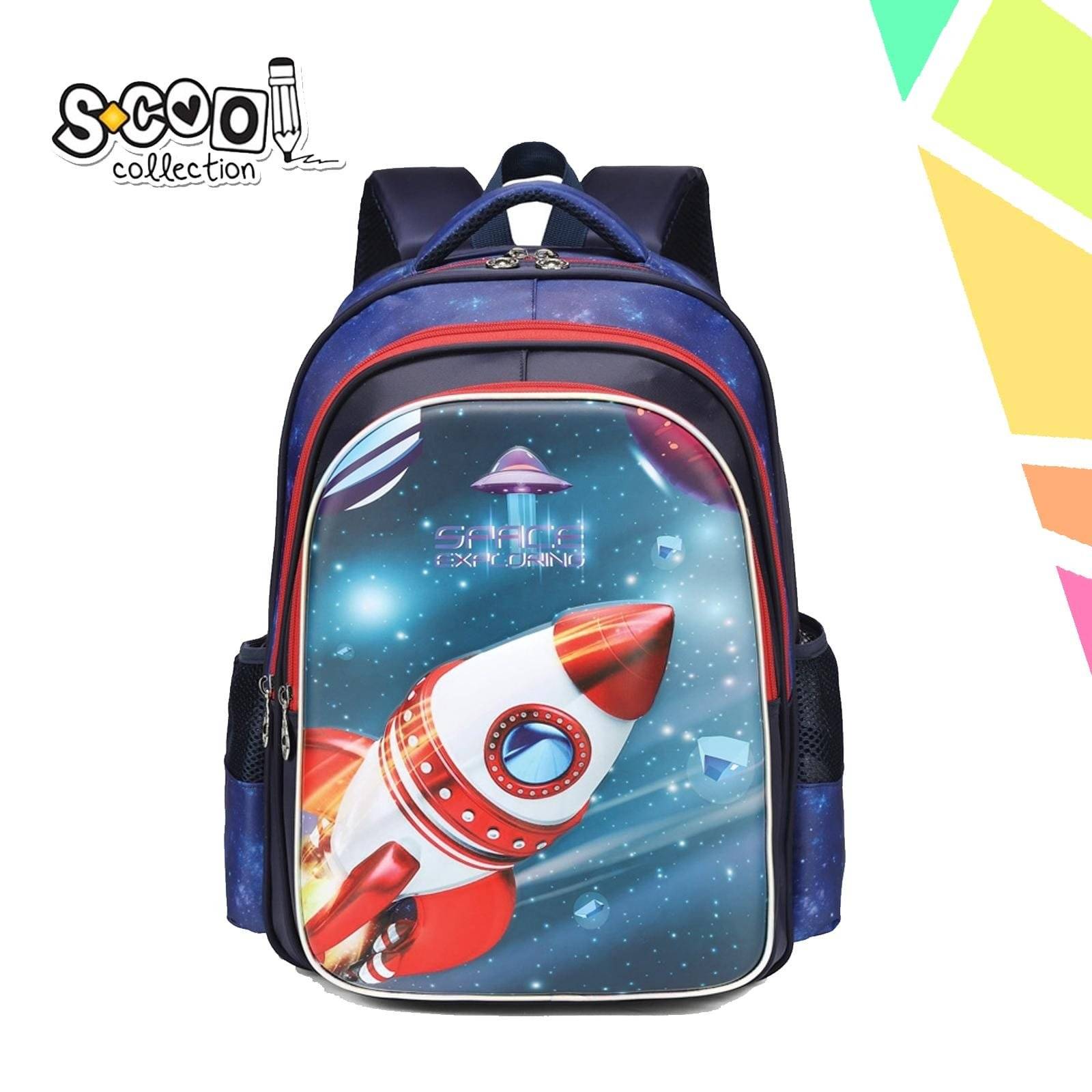 Ghiozdan 3D SPACE, 31x24x41 cm - S-COOL - imagine 1