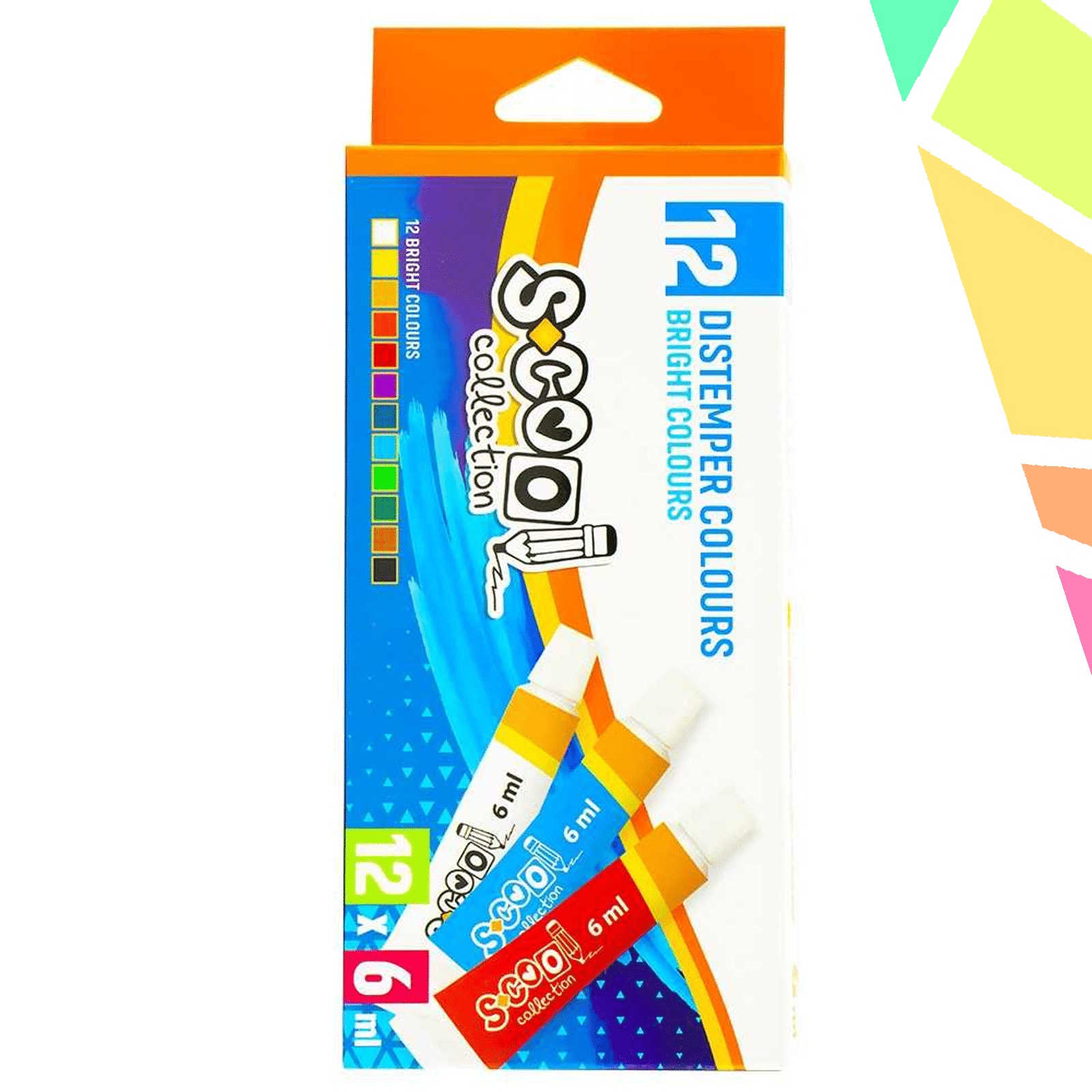 CWtaQ7W.png Tempera, 6 ml, 12 culori/set - S-COOL - imagine 1