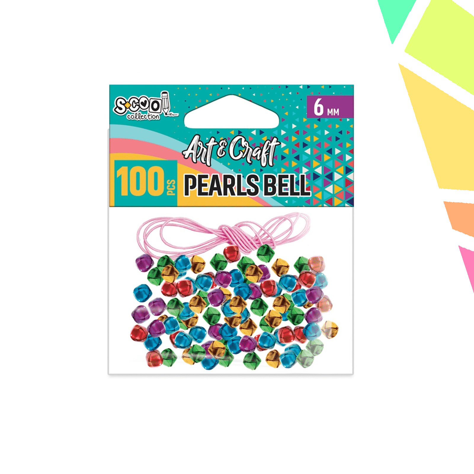 Accesorii craft, clopotei diverse culori, 100 buc/set - S-COOL - imagine 1