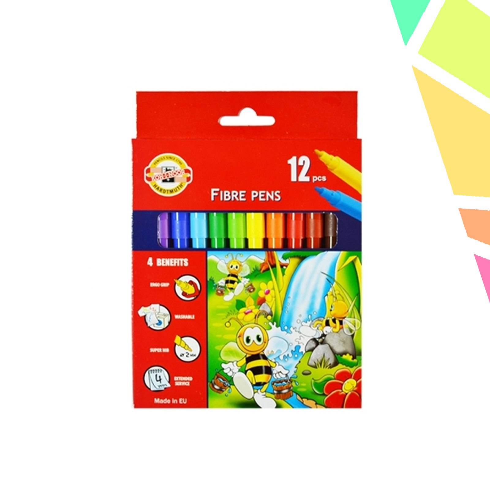 ELJfo0D.png Carioca 12 culori Bees - Koh-I-Noor - imagine 1