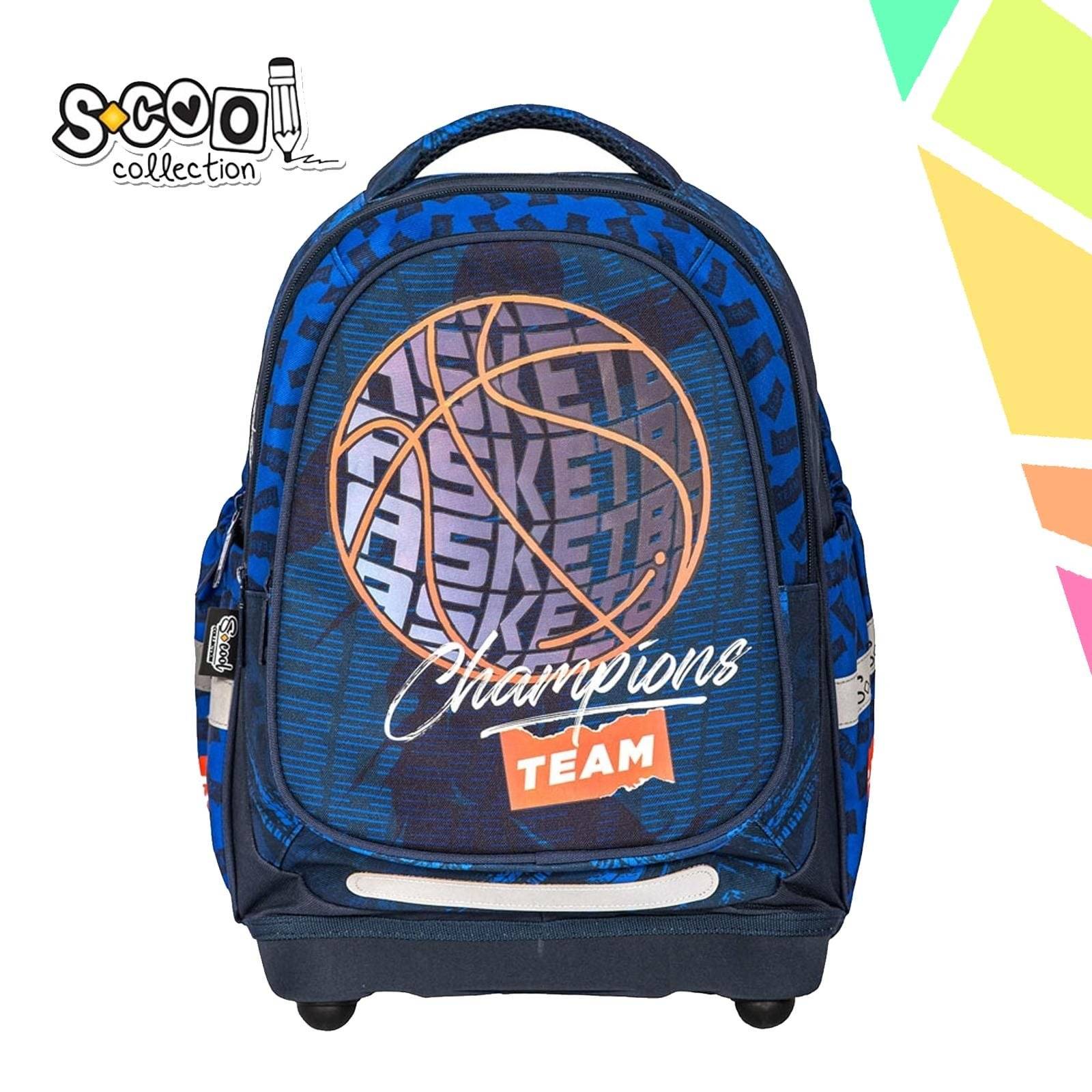 Ghiozdan anatomic BASKETBALL, 38x39x19.5 cm - S-COOL - imagine 1