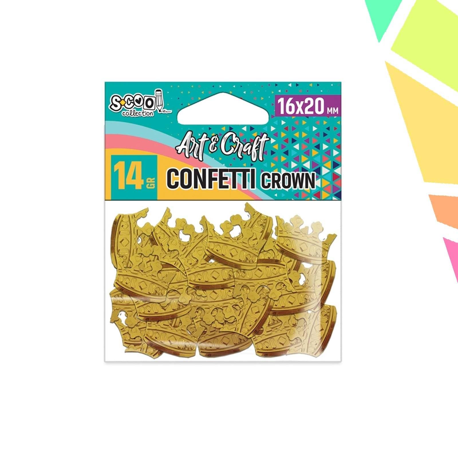 Accesorii craft, confetti coronite, 14 gr - S-COOL - imagine 1
