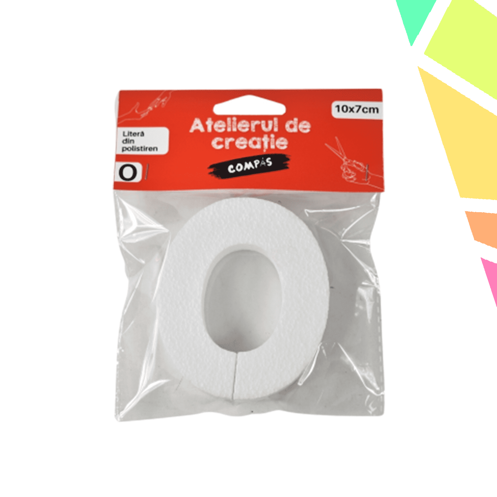 IDyydrV.png Accesorii craft, cifra 0 polistiren, 10 cm - COMPAS - imagine 1