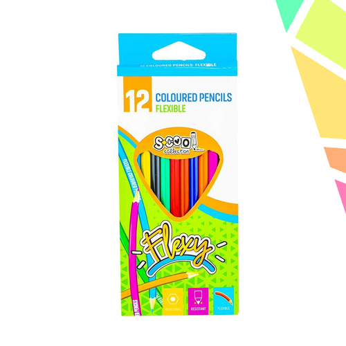 Creioane color, flexibile, 12 culori/set - S-COOL - imagine 1