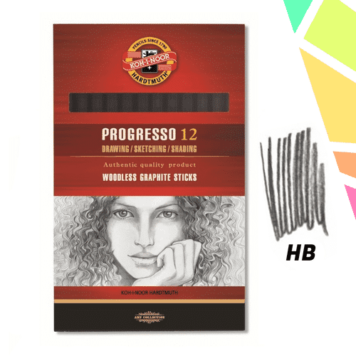 J4Ru5fs.md_.png Creion grafit fara lemn, Progresso, HB - Koh-I-Noor - imagine 1