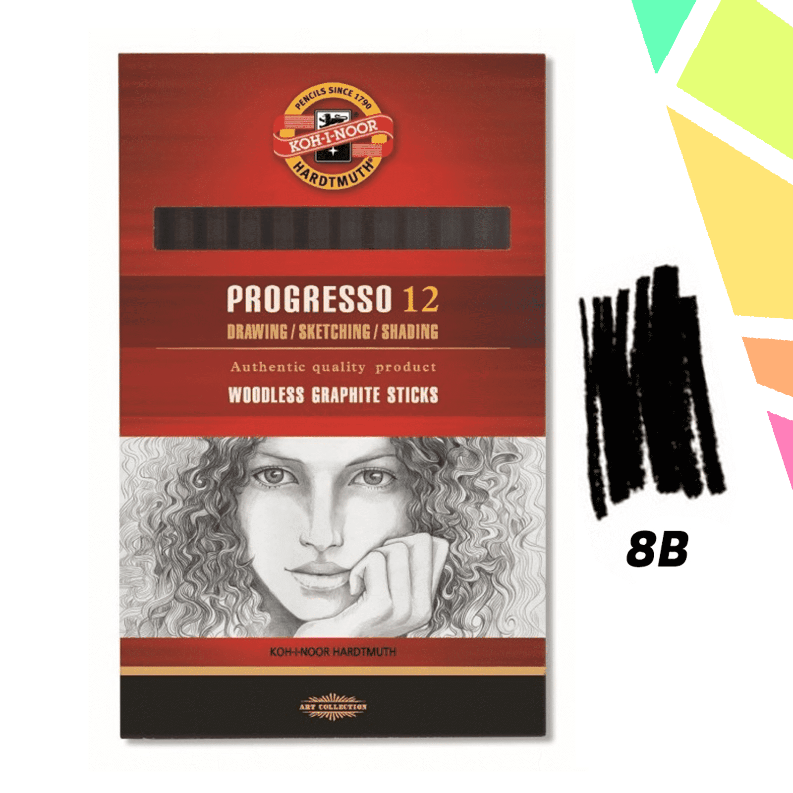 Creion Grafit fara lemn, Progresso, 8B - Koh-I-Noor - imagine 1