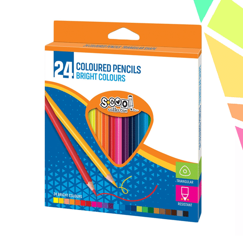 Creioane color, 24 culori/set - S-COOL - imagine 1