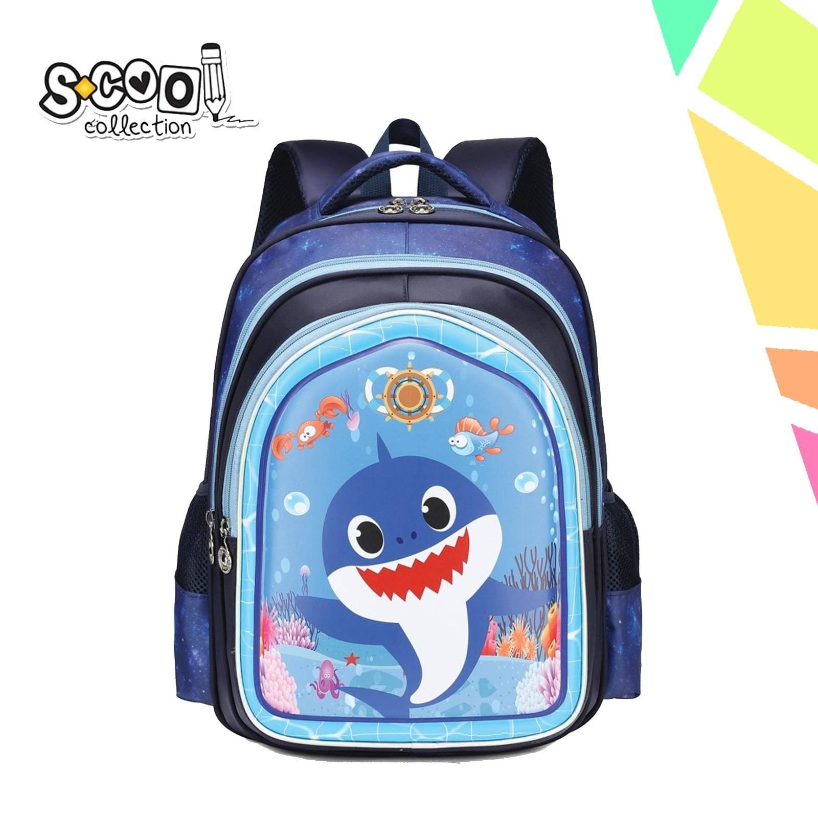 Ghiozdan 3D SHARK, 31x24x41 cm - S-COOL - imagine 1