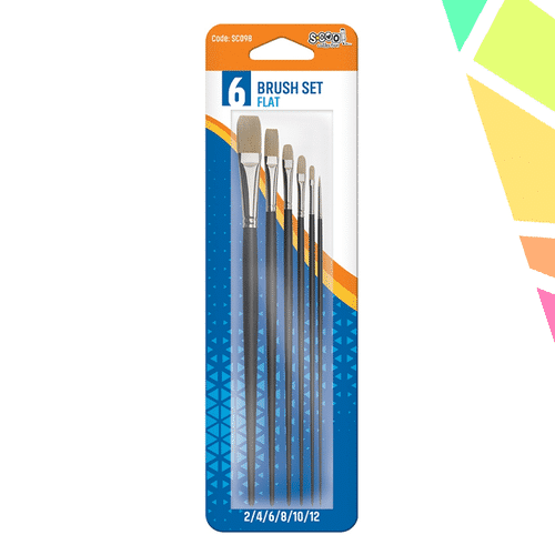 Pensule varf tesit, 6 buc/blister - S-COOL - imagine 1