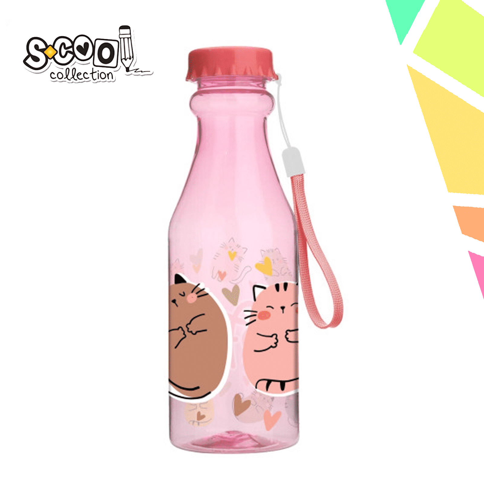 Sticla apa 500 ml, plastic, Purrfect, 6.5x20 cm - S-COOL - imagine 1