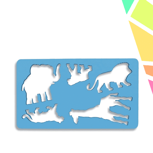 Sablon 5 Animale Salbatice, 21x18,5 Cm - imagine 1