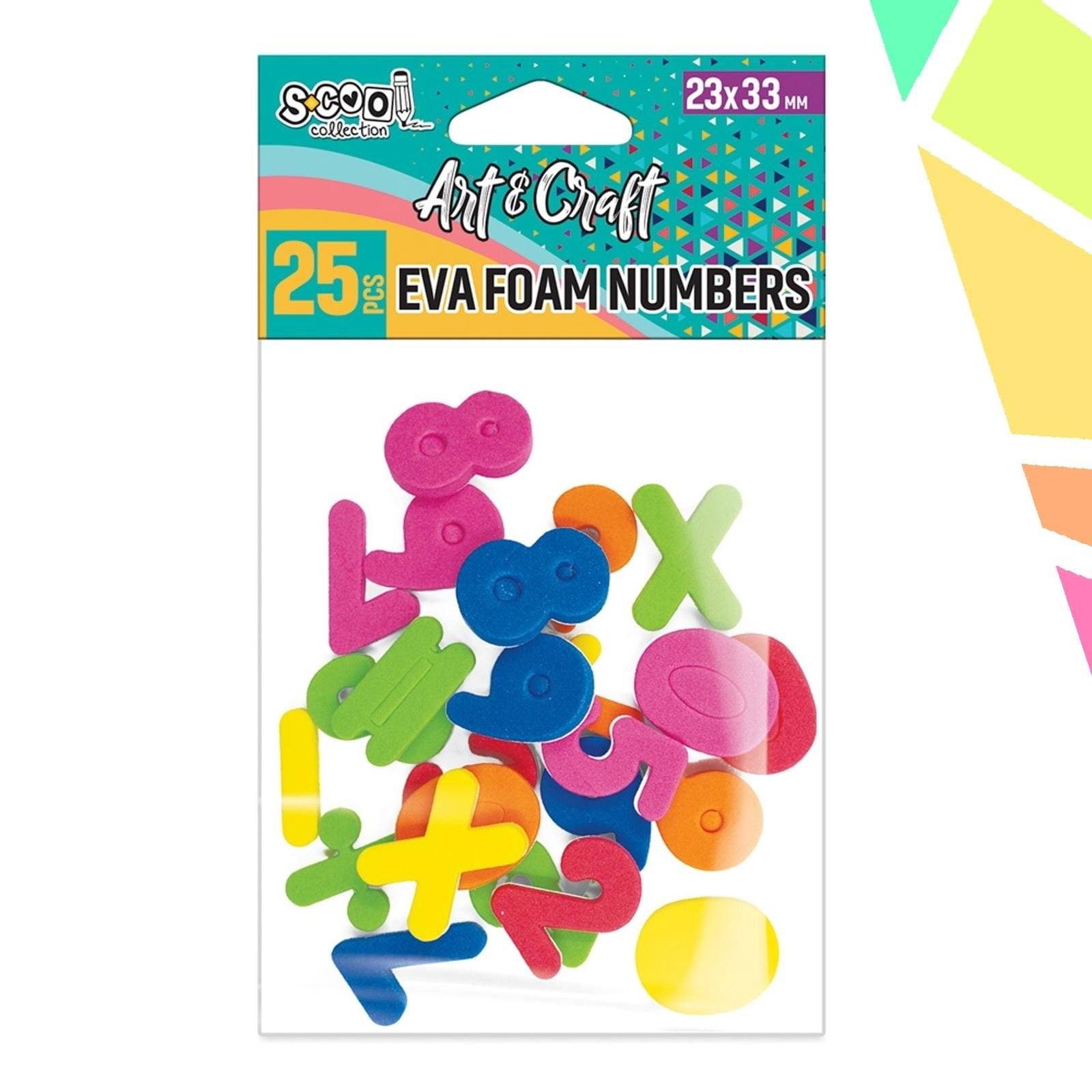 Accesorii craft, cifre spuma EVA, 25 buc/set - S-COOL - imagine 1