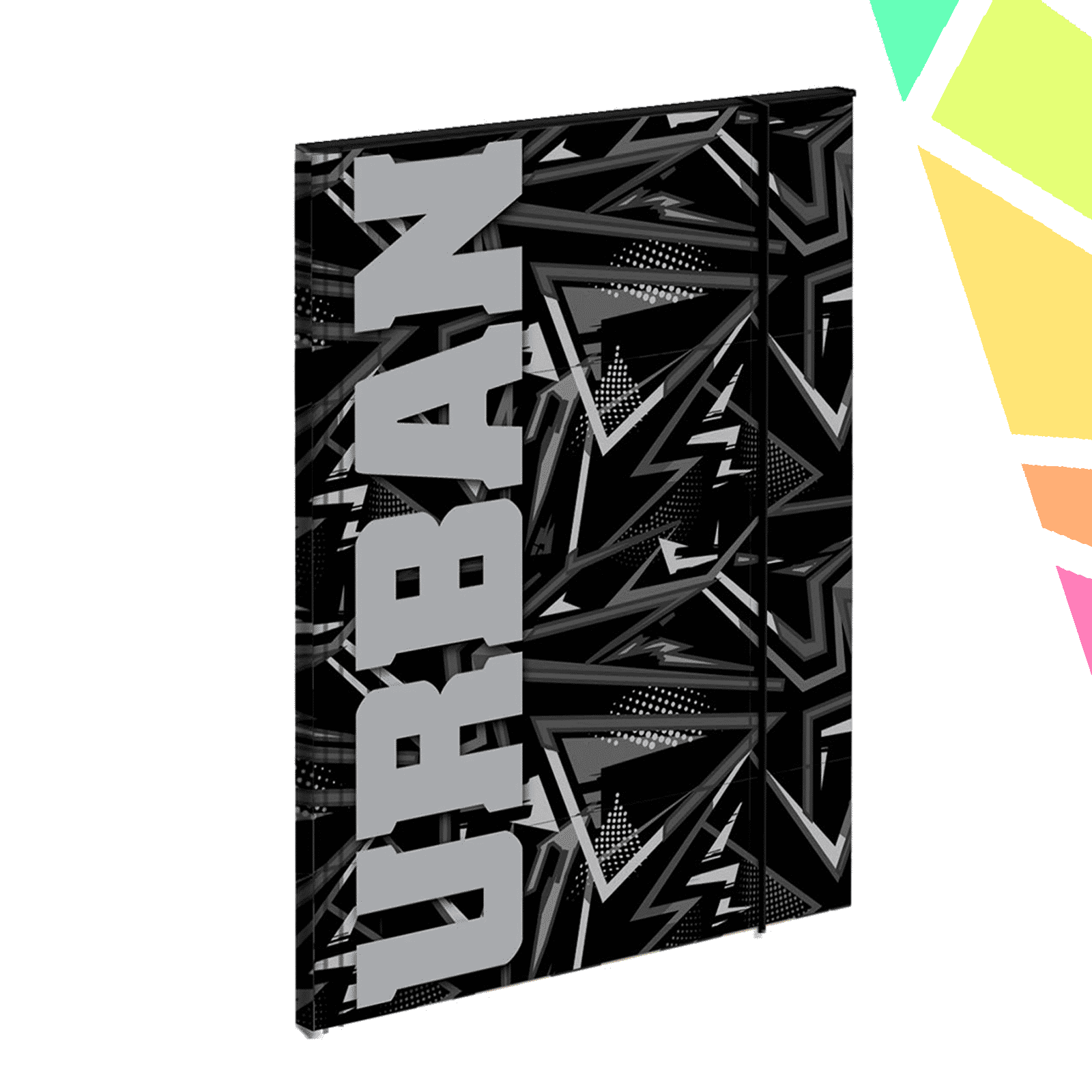 JimV8yF.png Mapa premium, lucioasa, Black Lines, inchidere cu elastic 23.5x31.5 cm S-COOL - imagine 1