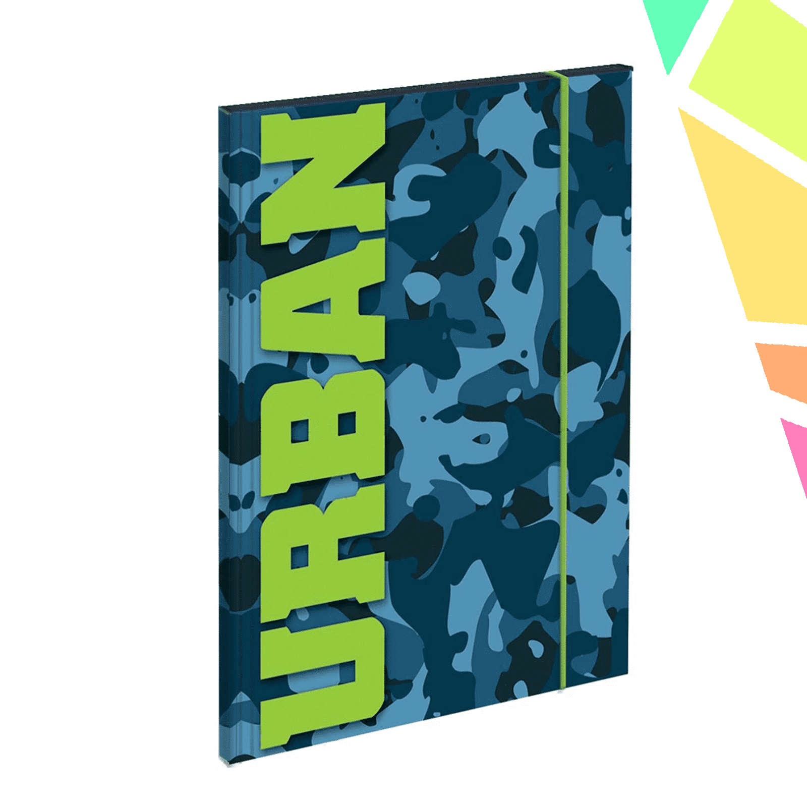 Mapa Premium, Efect Holografic, Military Blue, Inchidere Cu Elastic 23.5x31.5 Cm - S-COOL - imagine 1