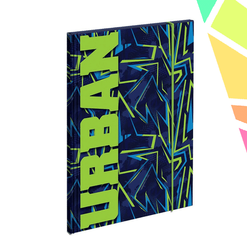 Mapa premium, lucioasa, Blue Lines, inchidere cu elastic 23.5x31.5 cm S-COOL - imagine 1