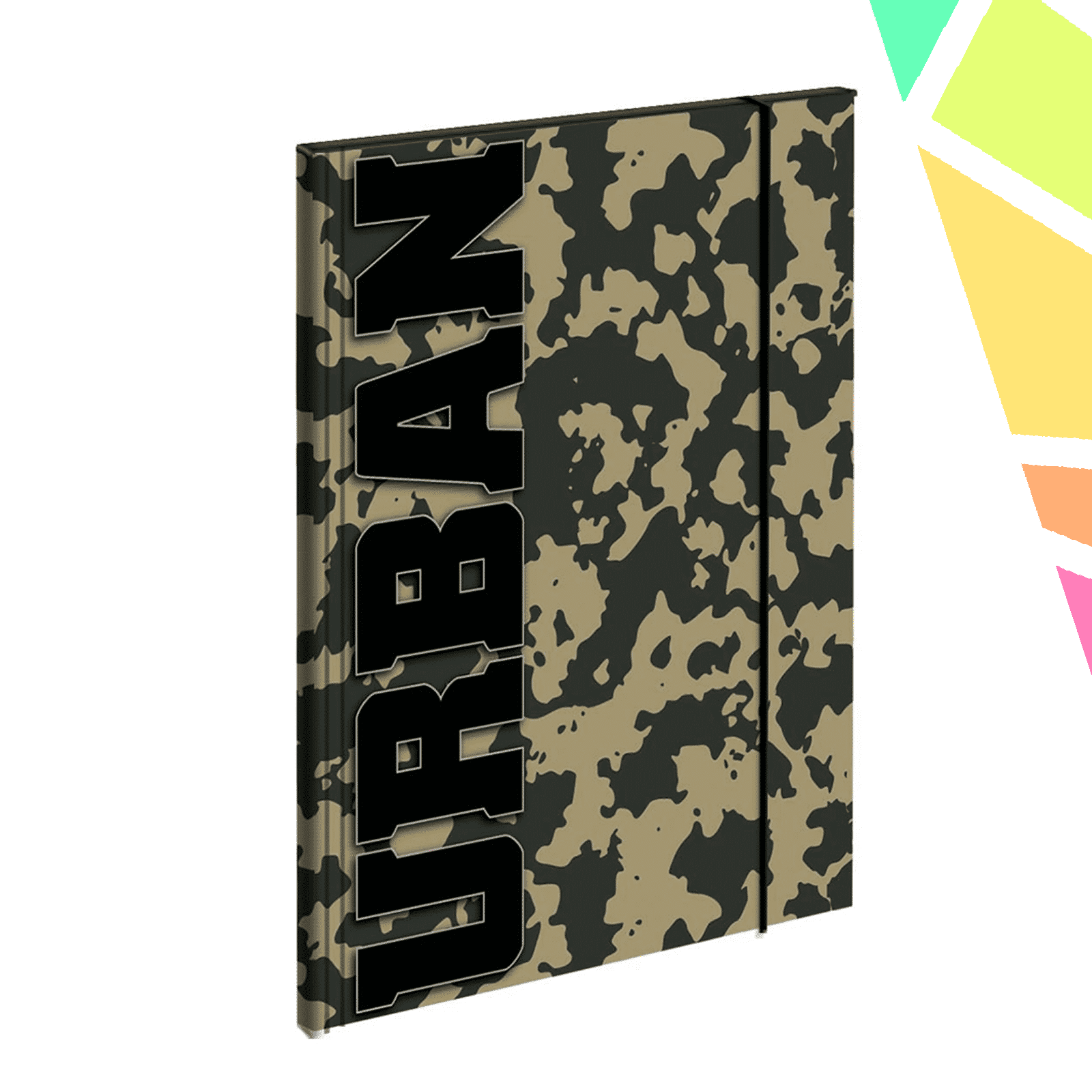 Mapa premium, lucioasa, Military, inchidere cu elastic 23.5x31.5 cm S-COOL - imagine 1