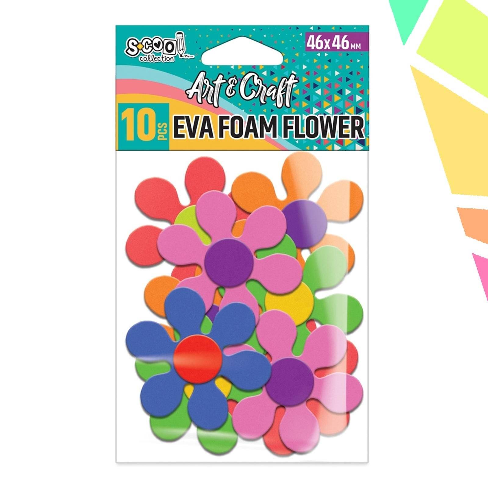 Accesorii craft, floricele spuma EVA, 10 buc/set - S-COOL - imagine 1