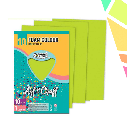 Hartie buretata, verde deschis, 10buc/set, 20x30 cm - S-COOL - imagine 1