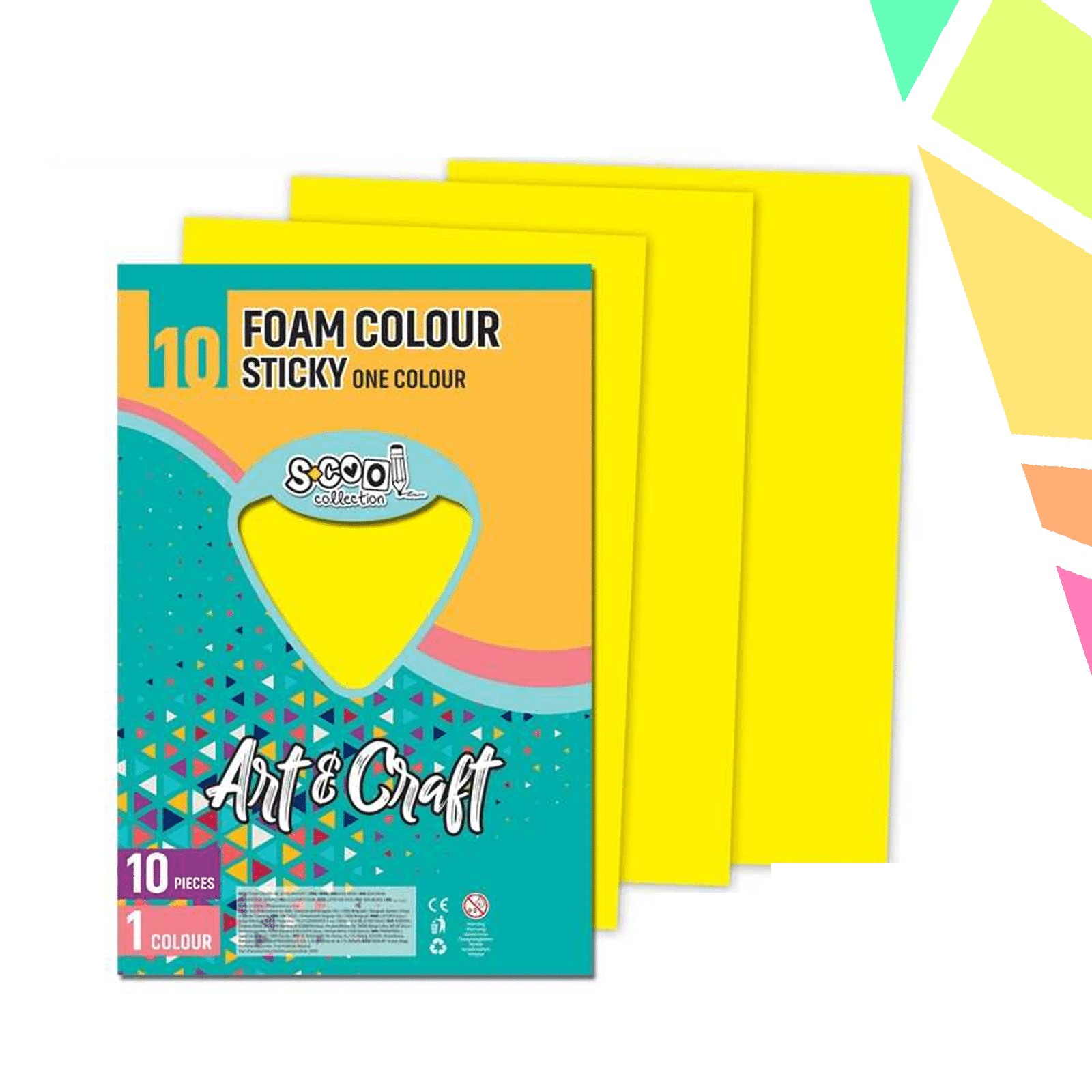 Hartie Buretata, Galben,10 Buc/Set, 20x30 Cm - S-COOL - imagine 1