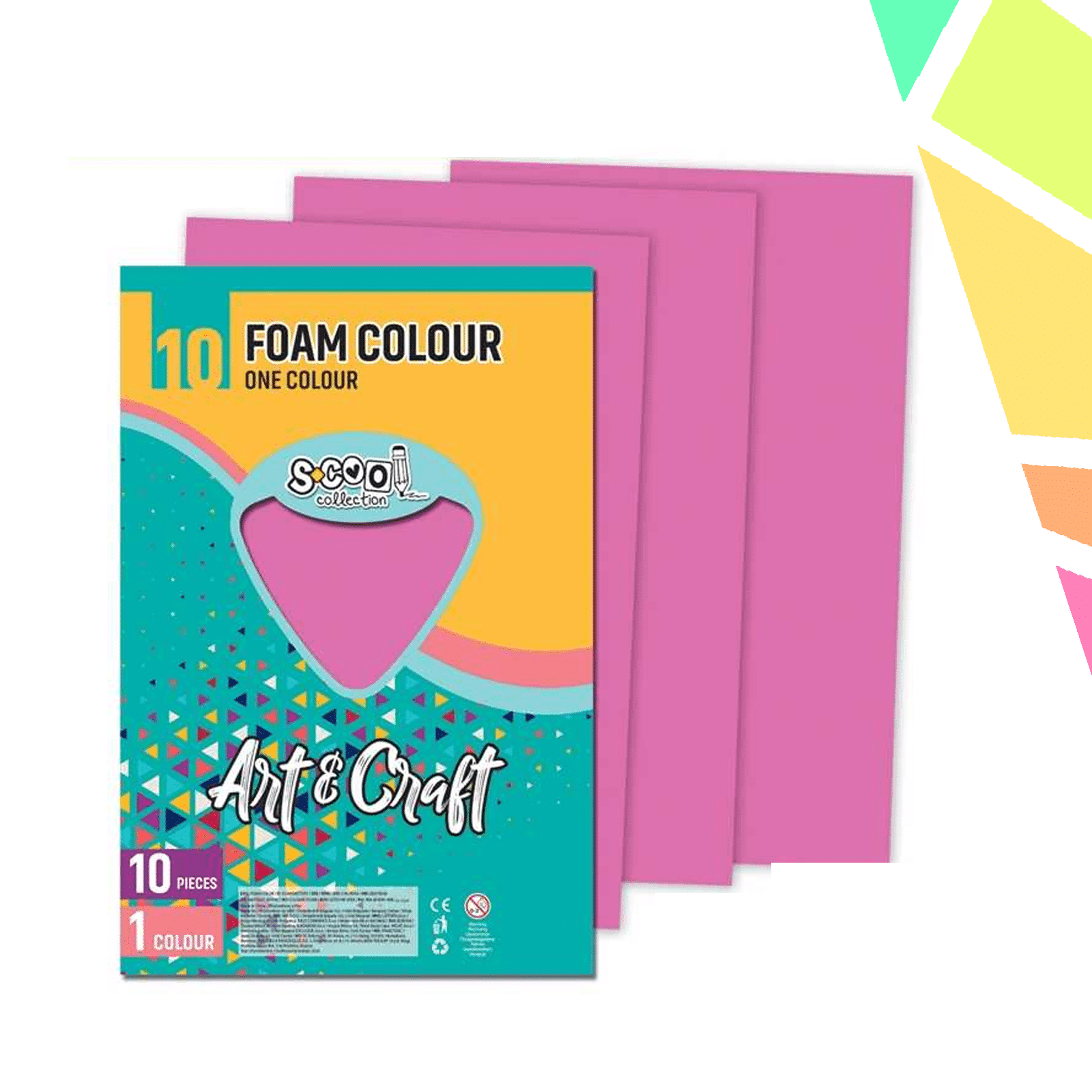 Hartie buretata, roz, 10buc/set, 20x30 cm - S-COOL - imagine 1