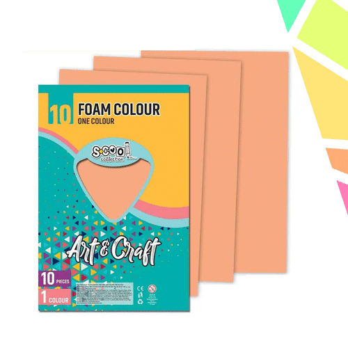 Hartie buretata, piersica, 10buc/set, 20x30 cm - S-COOL - imagine 1