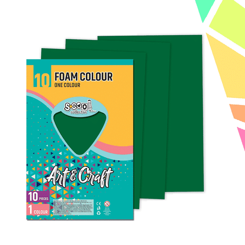 Hartie buretata, verde inchis, 10buc/set, 20x30 cm - S-COOL - imagine 1