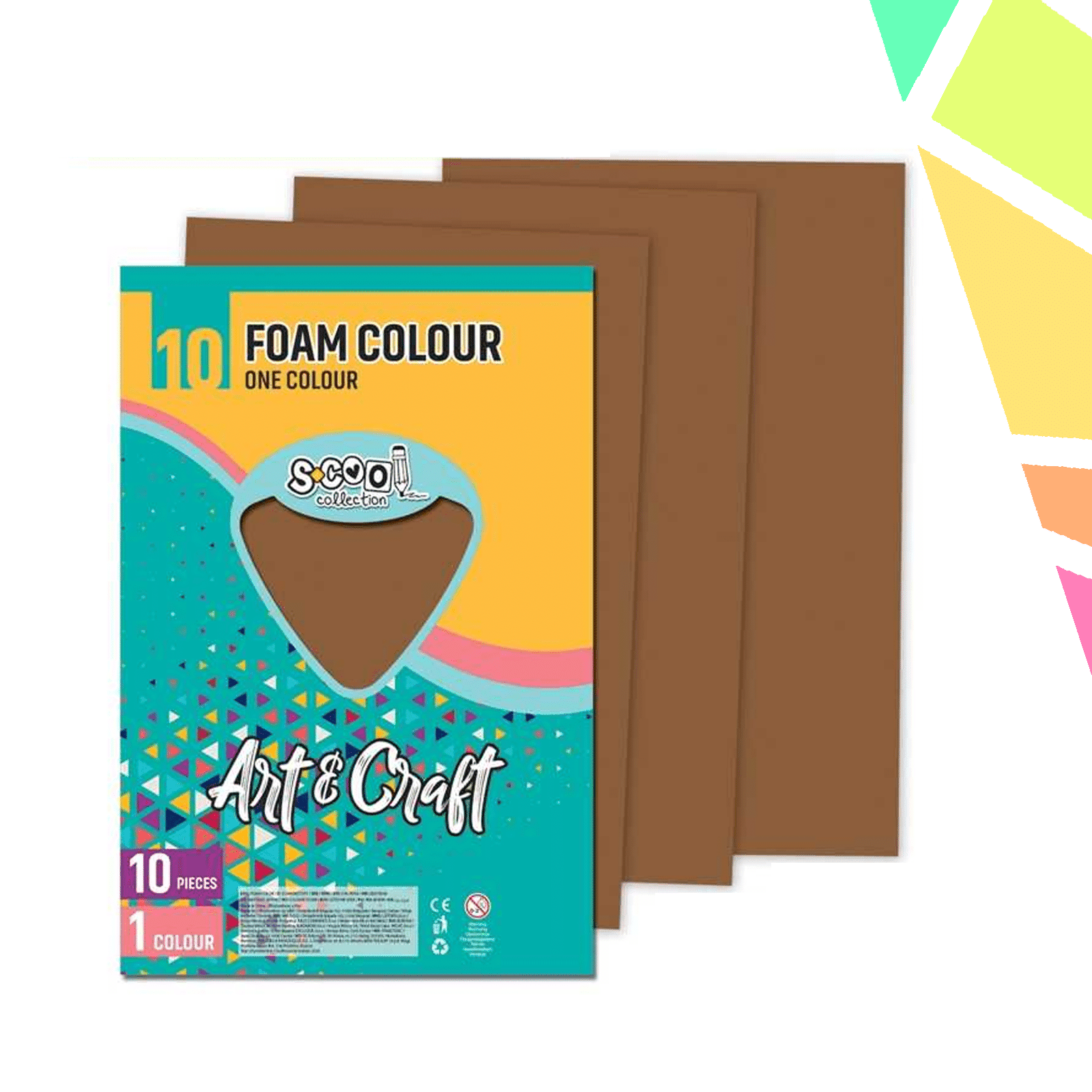 Hartie buretata, Maro Deschis, 10buc/set, 20x30 cm - S-COOL - imagine 1