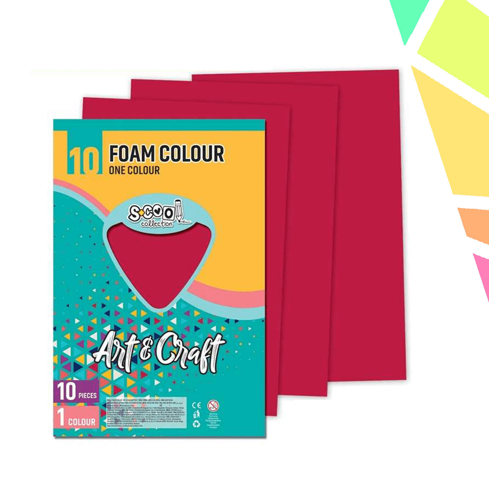 JscrAmb.png Hartie Buretata, Rosie , 10buc/Set, 20x30 Cm - S-COOL - imagine 1