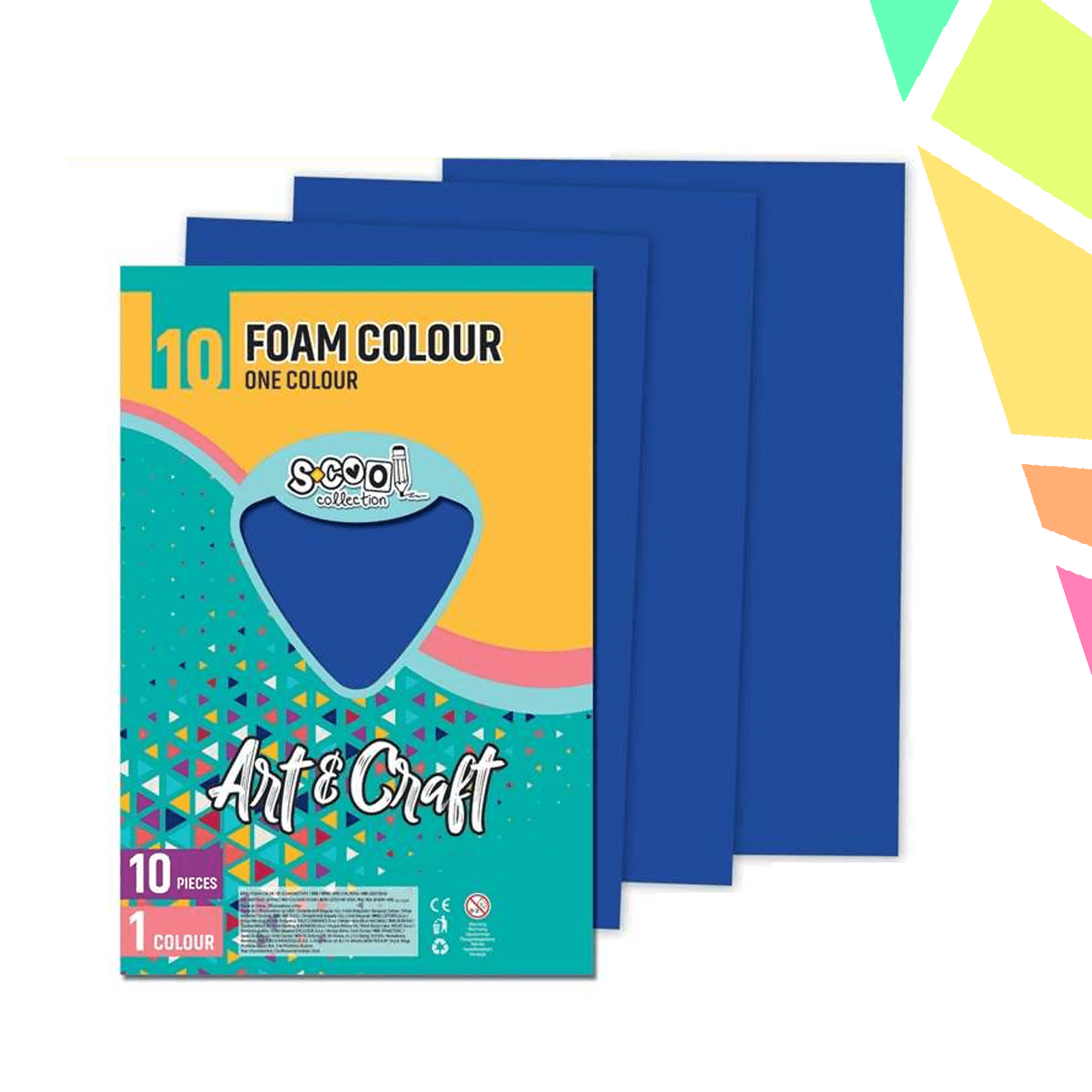 Hartie buretata, albastra, 10buc/set, 20x30 cm - S-COOL - imagine 1