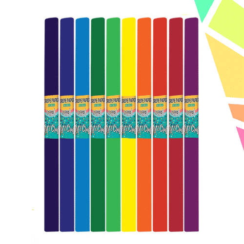 Hartie creponata, 50x200 cm, 10 culori/set - S-COOL - imagine 1