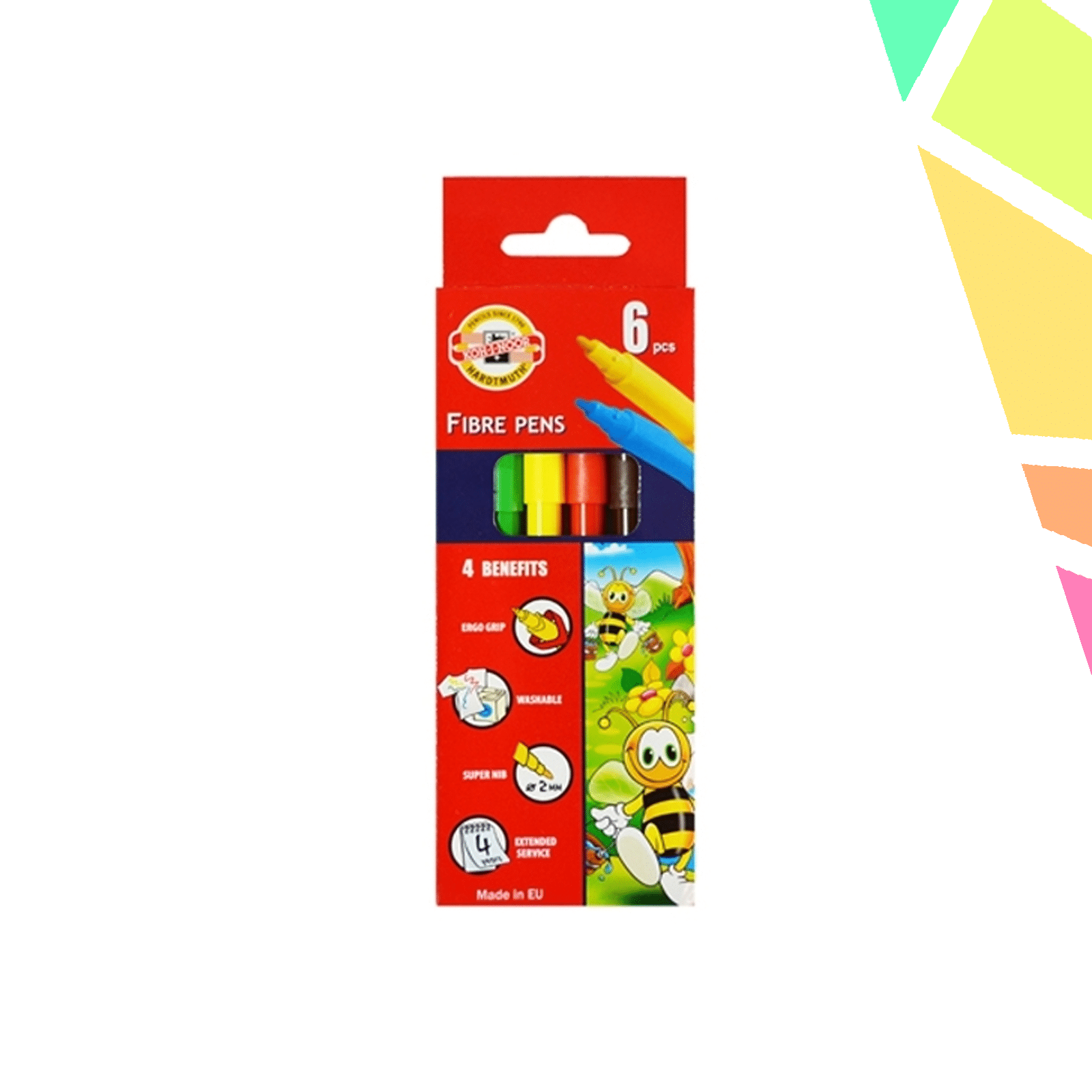 Carioca 6 culori Bees - Koh-I-Noor - imagine 1