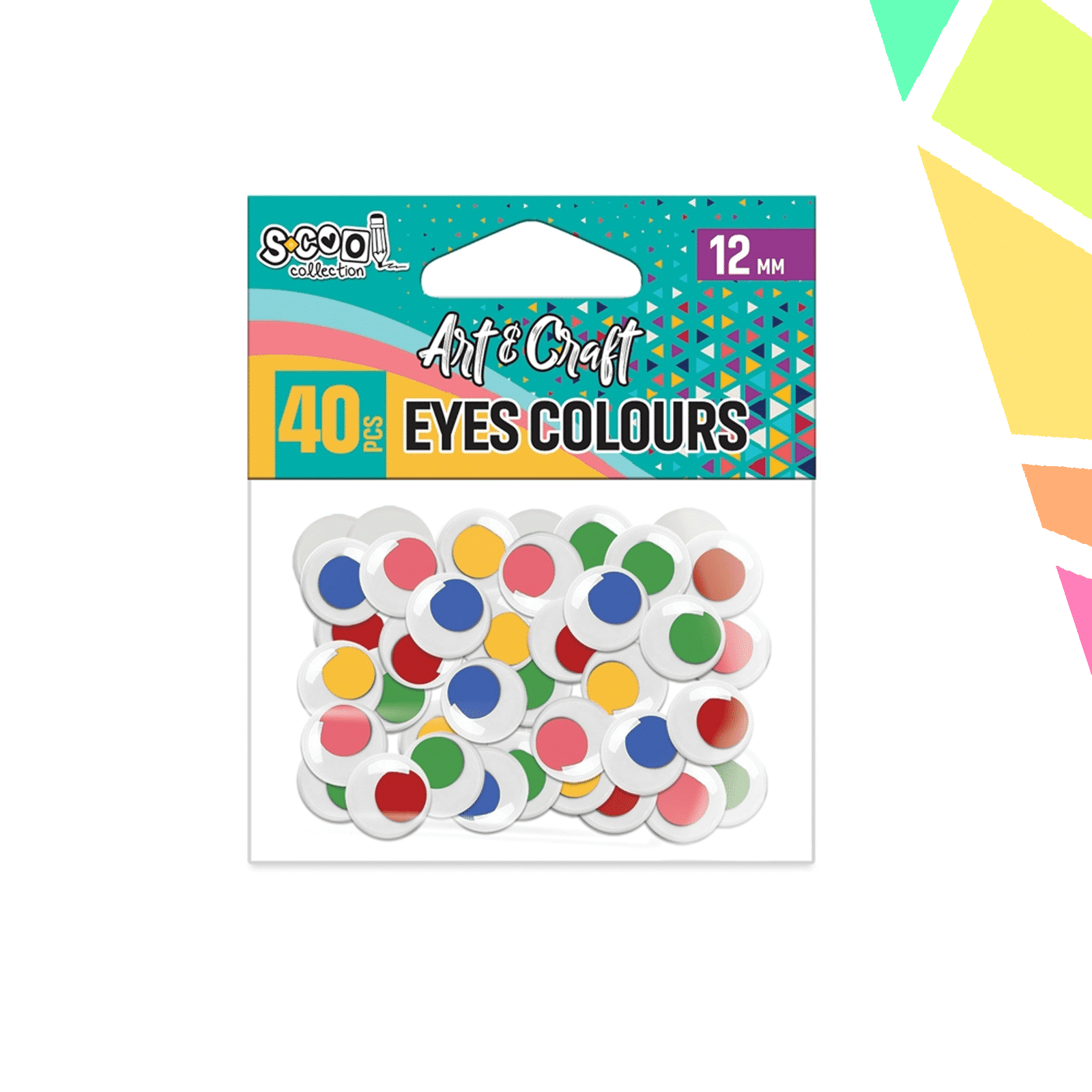 Pw4dTIe.png Accesorii craft, ochisori color, 12 mm, 40 buc/set - S-COOL - imagine 1