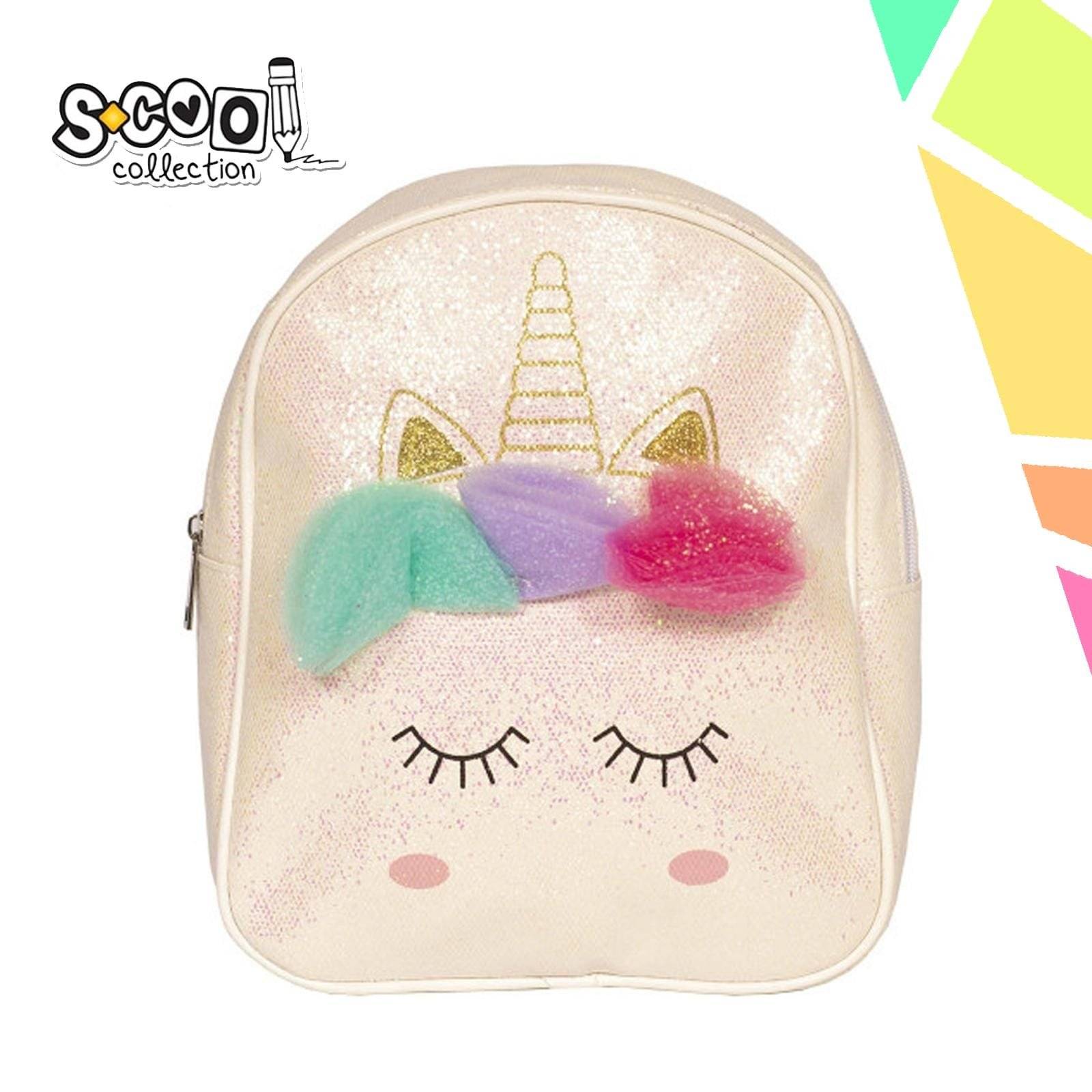 Ghiozdan gradinita cu sclipici UNICORN, 20x26x10 cm - S-COOL - imagine 1