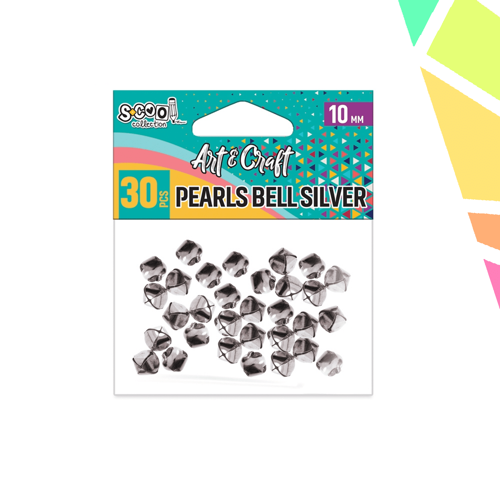 Accesorii craft, clopotei argintii, 30 buc/set - S-COOL - imagine 1