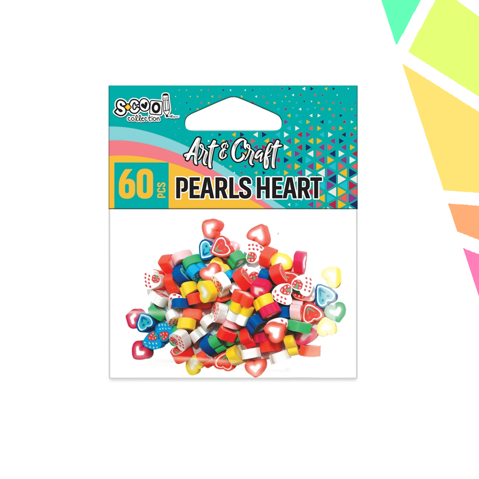 XD9JG4S.png Accesorii craft, inimioare diverse modele, 60 buc/set - S-COOL - imagine 1