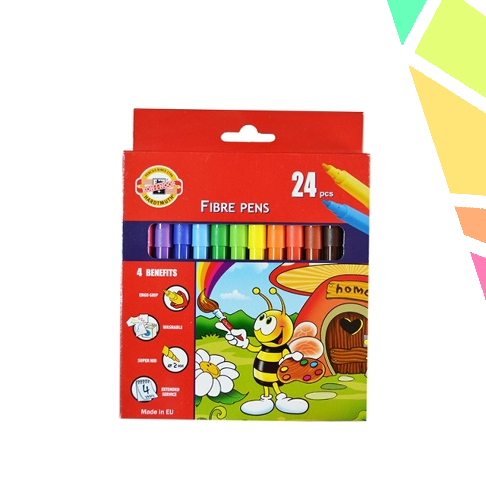XeQ2l7I.png Carioca 24 culori Bees - Koh-I-Noor - imagine 1