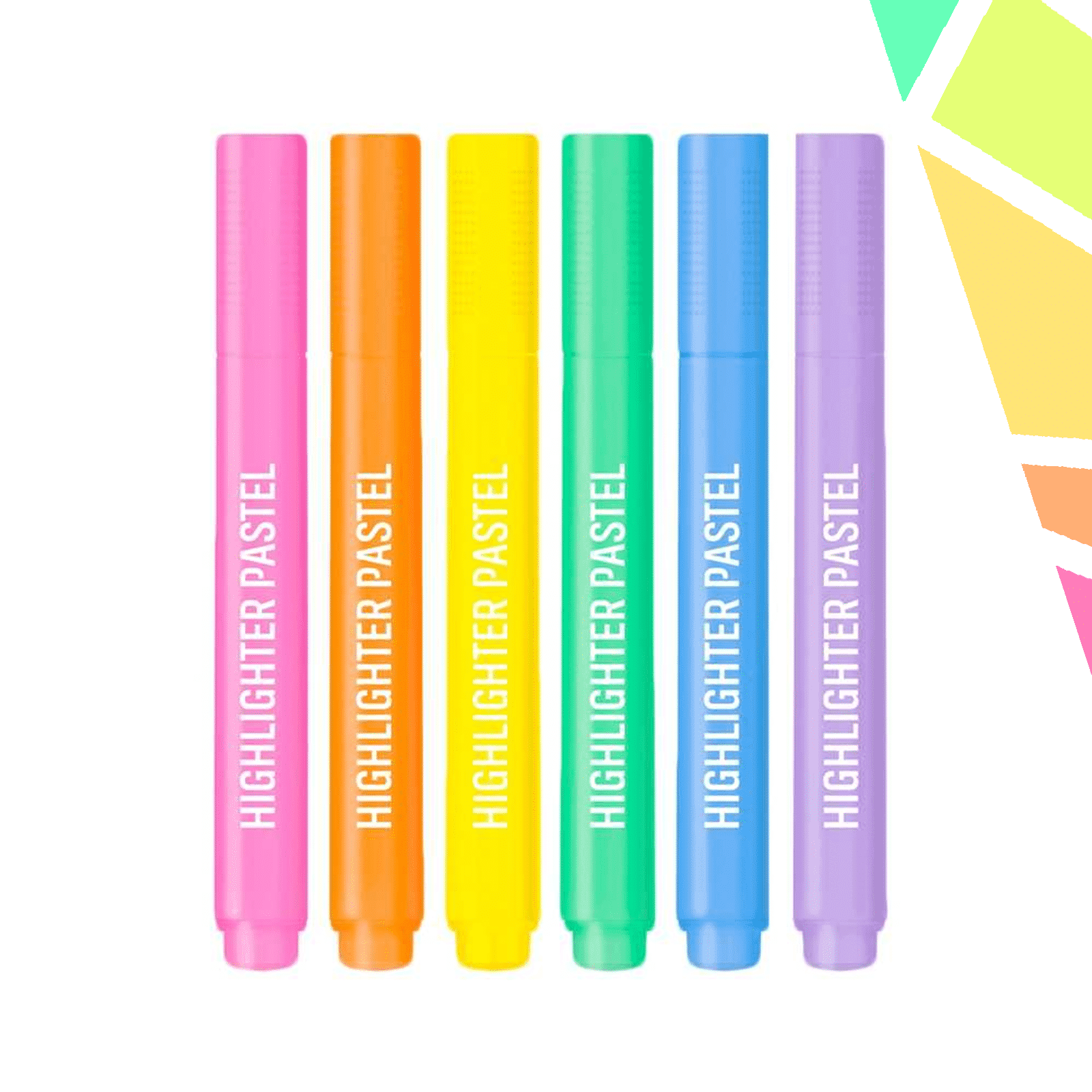 Text Marker, Pastel, Varf Tesit, Set 6 Culori - S-COOL - imagine 1