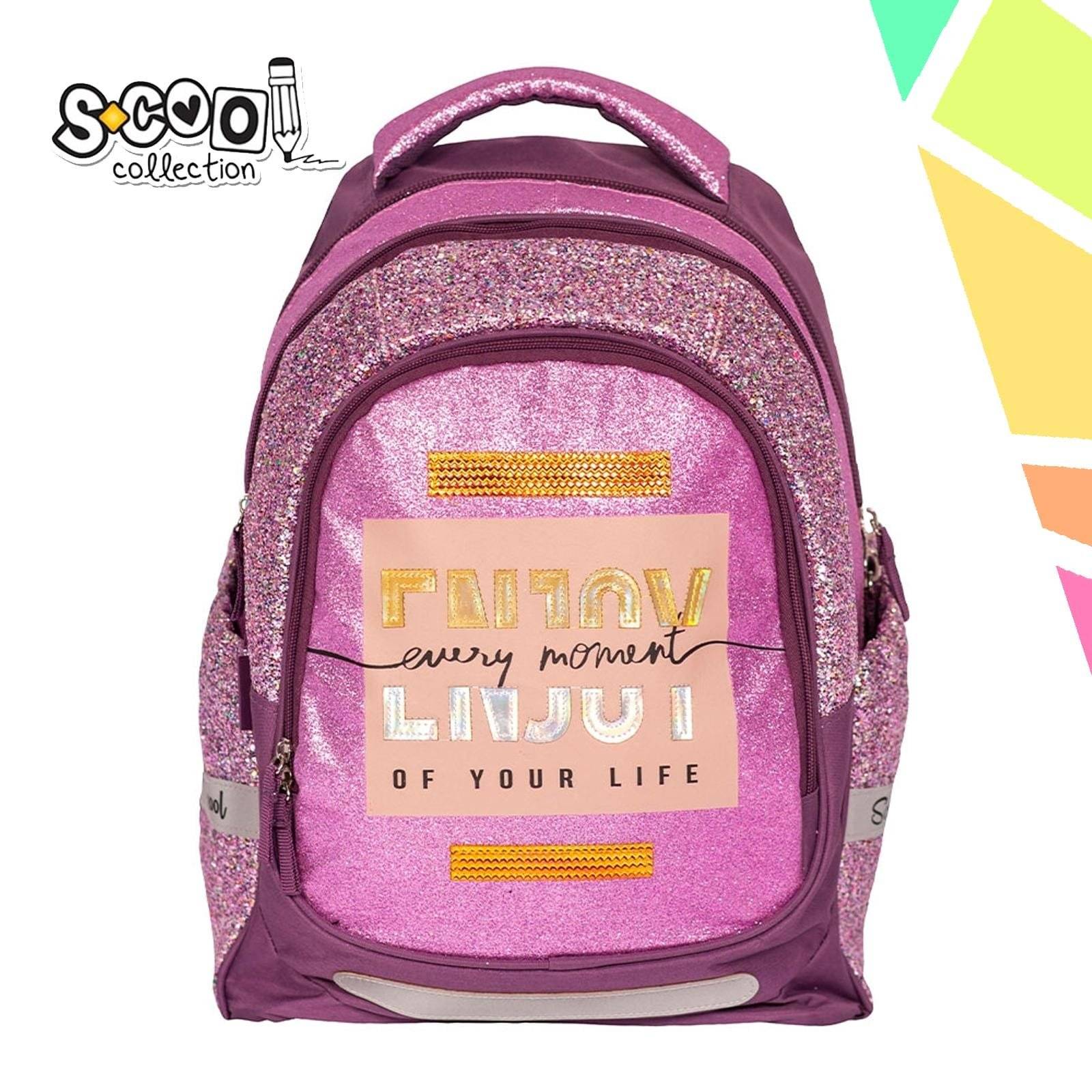 Ghiozdan anatomic-light compartiment laptop, ENJOY, 41x28x21 cm - S-COOL - imagine 1