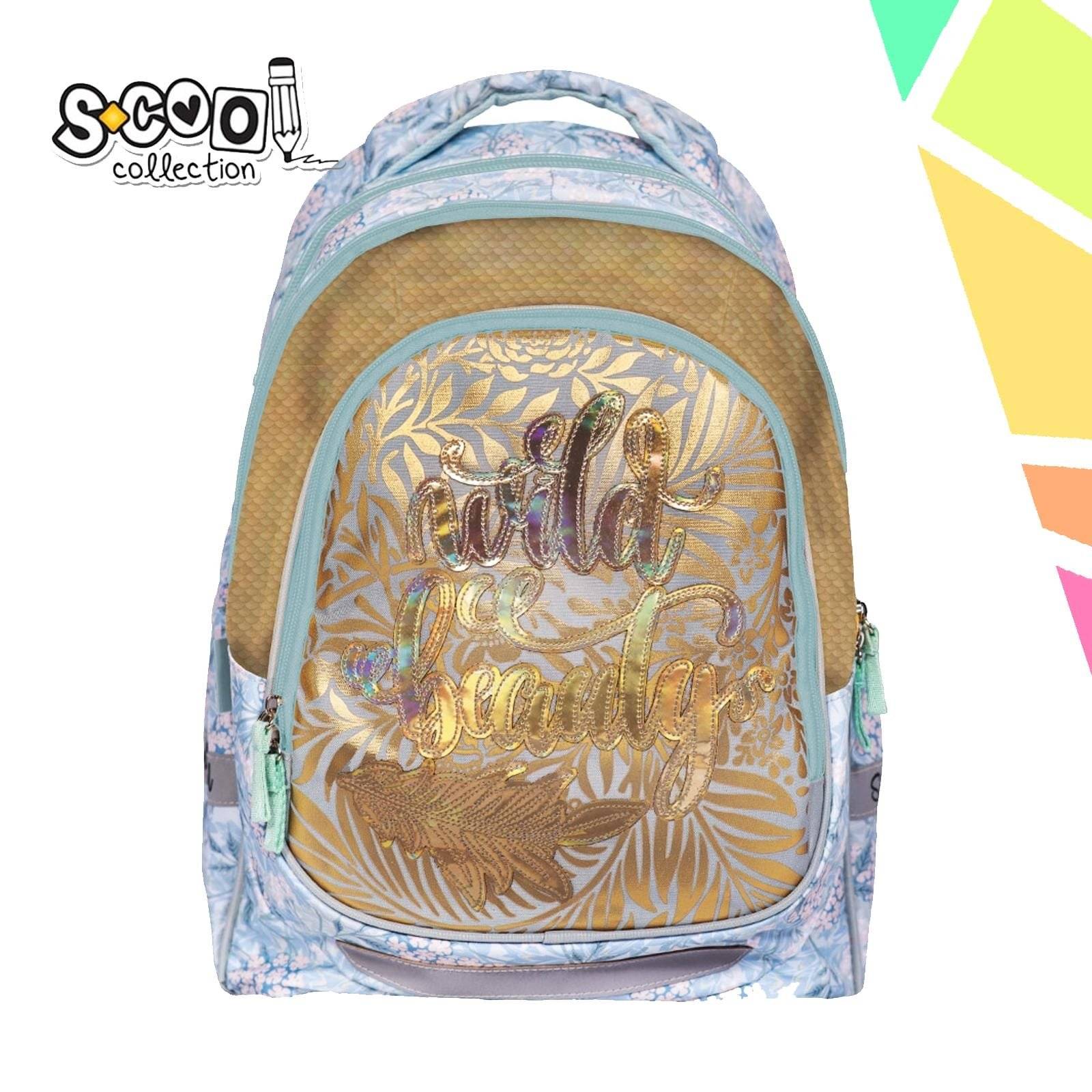 ay3yCrL.jpeg Ghiozdan anatomic-light compartiment laptop, WILD BEAUTY, 41x28x21 cm - S-COOL - imagine 1