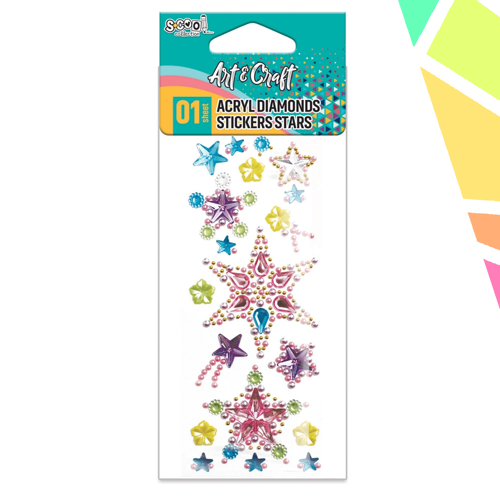 Accesorii craft, Diamante acril, autoadezive - S-COOL - imagine 1