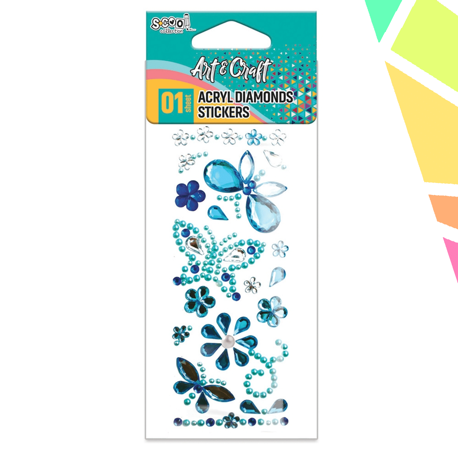 Accesorii Craft, Diamante Acril, Autoadezive - S-COOL - imagine 1