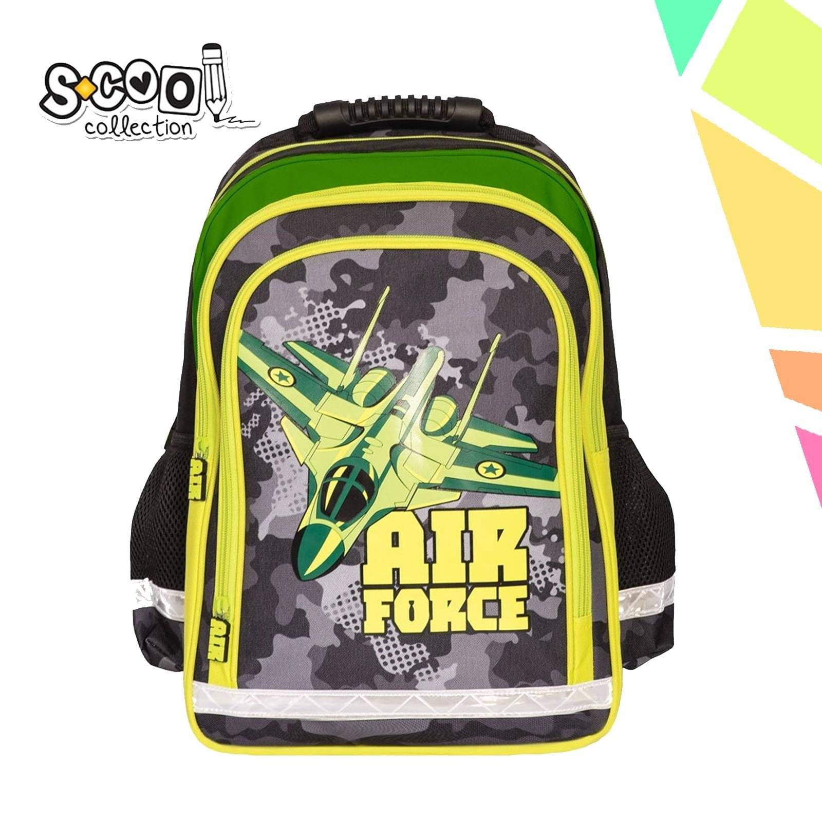 Ghiozdan ergonomic AIR FORCE, 40.5x29x13.5 cm - S-COOL - imagine 1