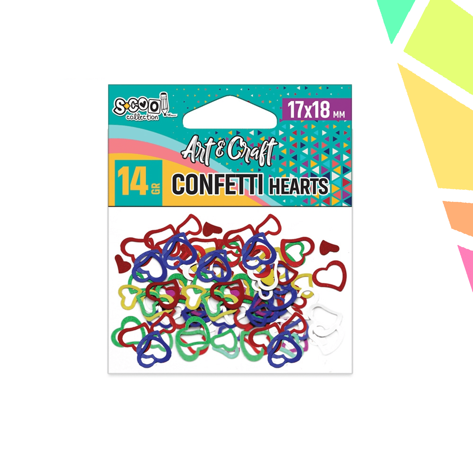 Accesorii Craft, Confetti Inimioare, 14 Gr - S-COOL - imagine 1