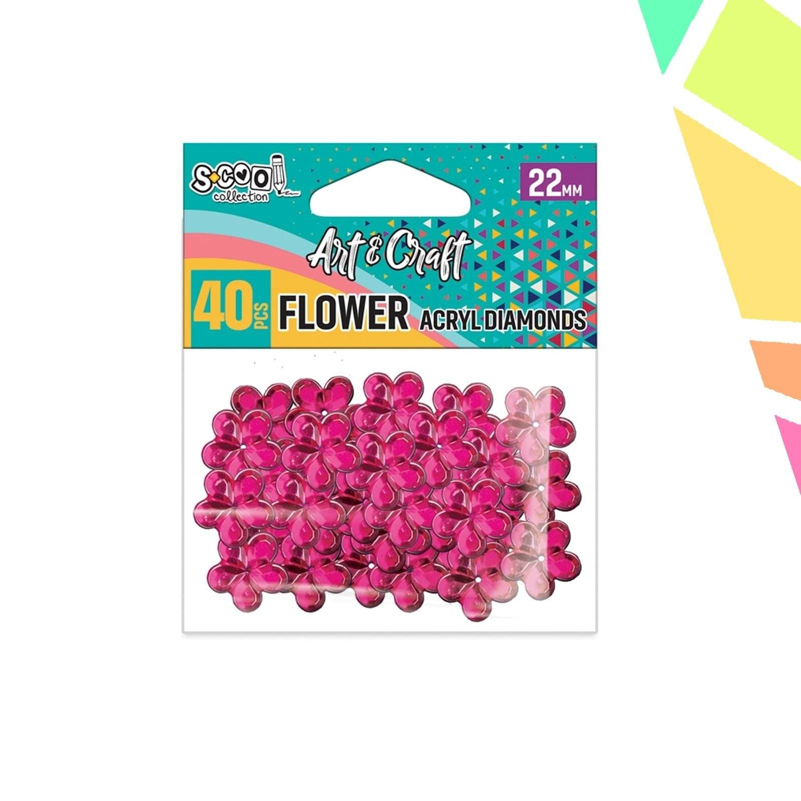 jqzF0eI.jpeg Accesorii craft, floricele acril, 22 mm, 40 buc/set - S-COOL - imagine 1
