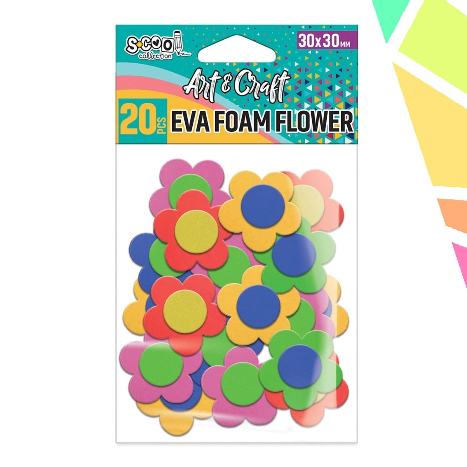 Accesorii craft, floricele spuma EVA, 20 buc/set - S-COOL - imagine 1