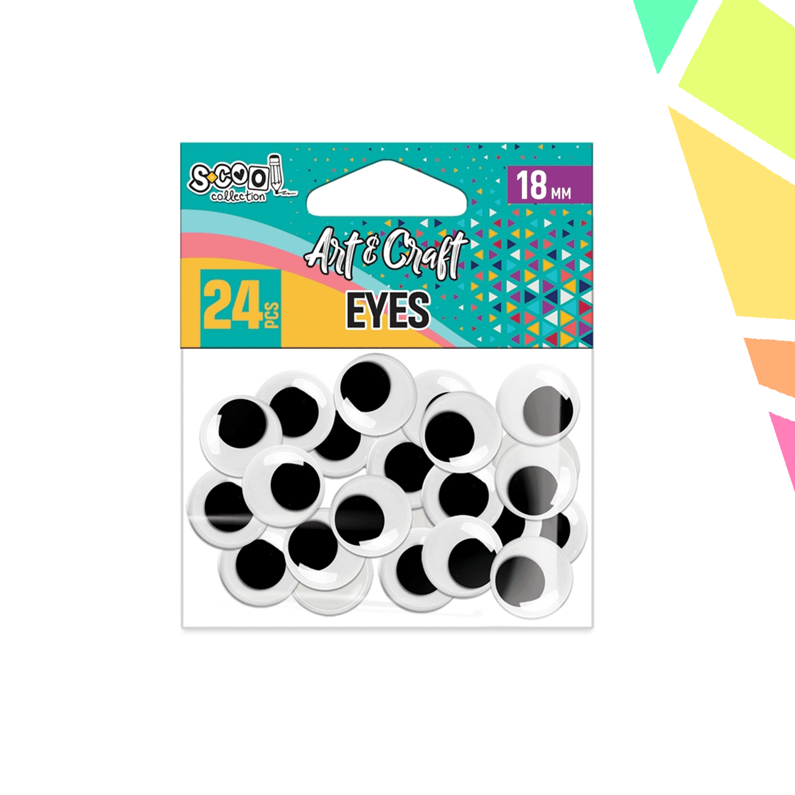 Accesorii craft, ochisori, 18 mm, 24 buc/set - S-COOL - imagine 1