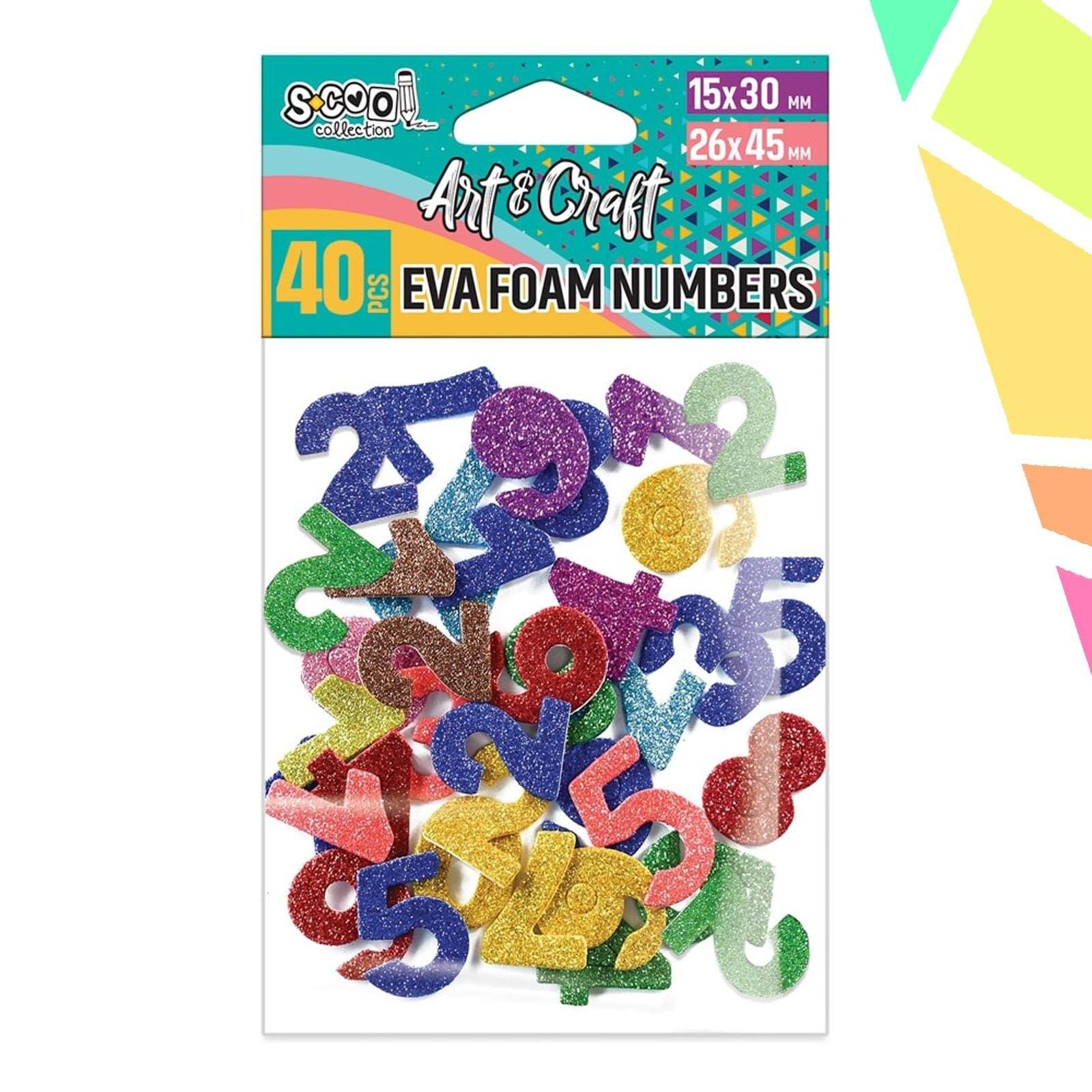 pXxbufY.jpeg Accesorii craft, cifre spuma EVA, 40 buc/set - S-COOL - imagine 1