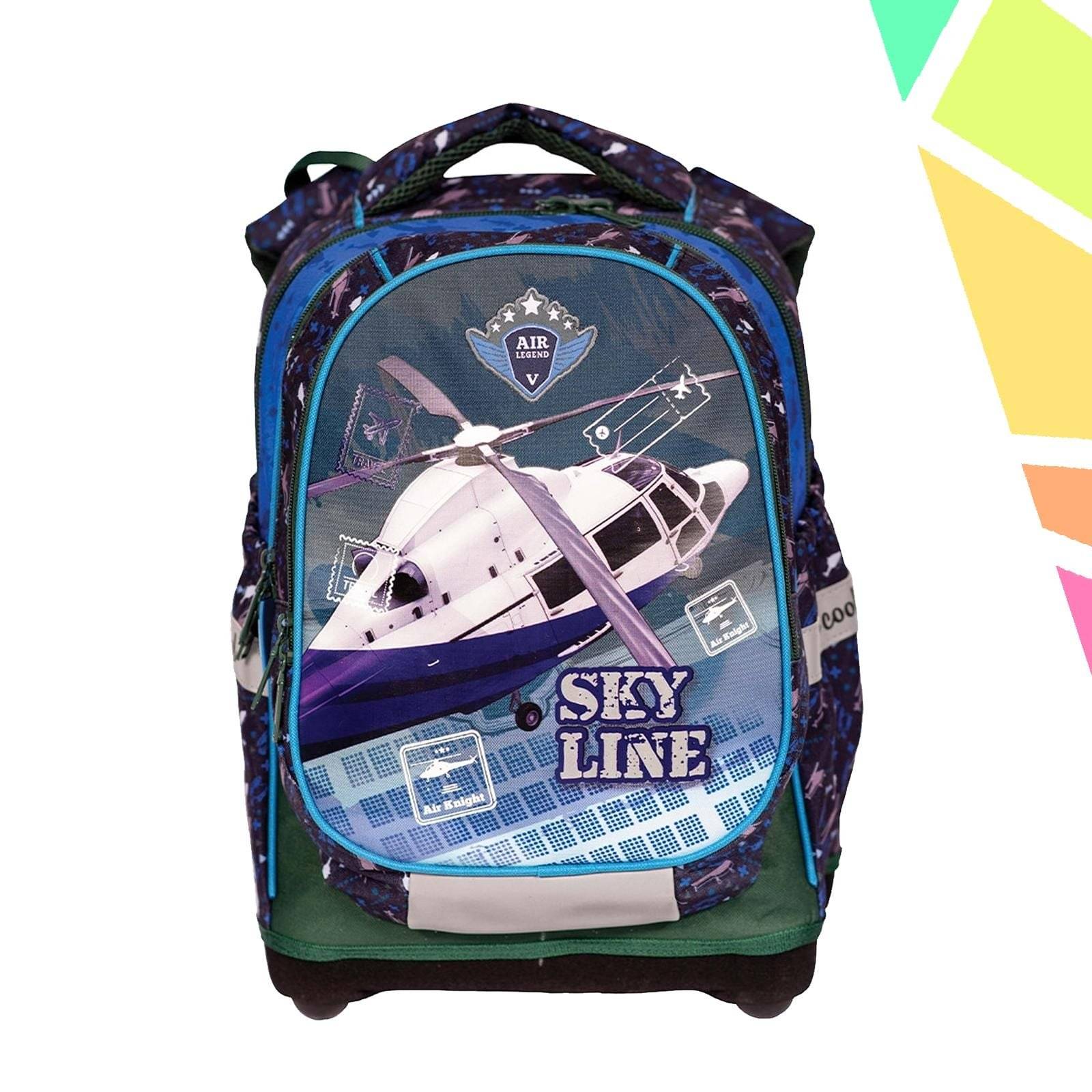 Ghiozdan anatomic compartiment laptop, SKY LINE, 42x34x22 cm - S-COOL - imagine 1